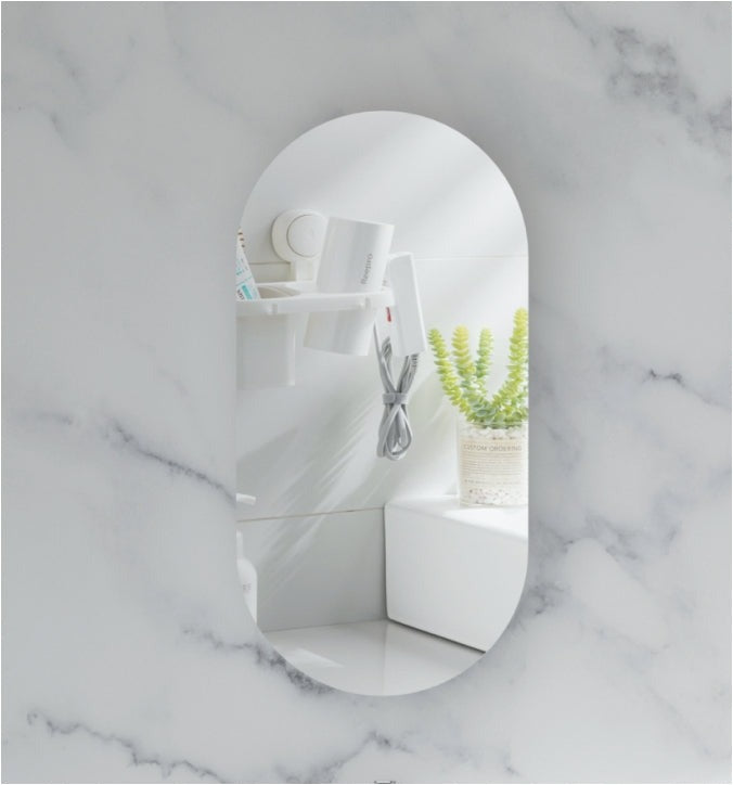 Noble Oval Shaving Cabinet 450x900mm - MATTE WHITE Carysil