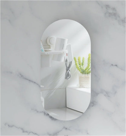 Noble Oval Shaving Cabinet 450x900mm - MATTE WHITE Carysil