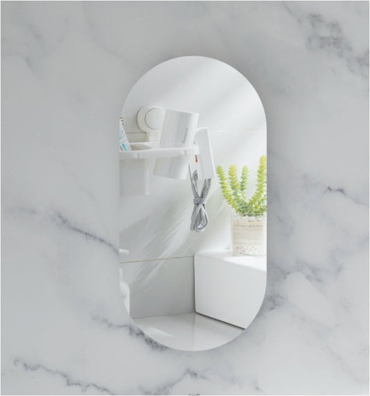Noble Oval Shaving Cabinet 450x900mm - MATTE WHITE Carysil