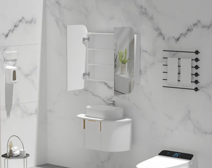 GRAND Shaving Cabinet  750x800mm/900x800mm - MATTE WHITE Carysil