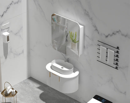 GRAND Shaving Cabinet  750x800mm/900x800mm - MATTE WHITE Carysil