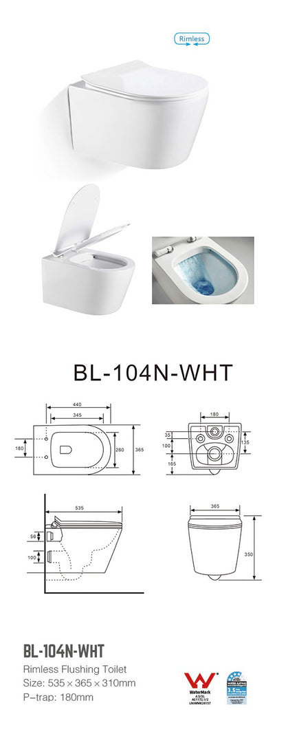 CORTONA Wall Hung Toilet Suite