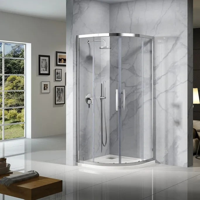 LOUVE Curved Slider Shower Screen - 2 Sizes Available