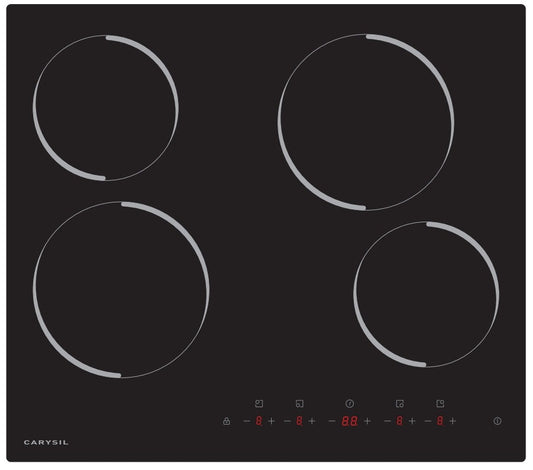 Carysil Built-In Ceramic Hob 60CM Black Glass Finish