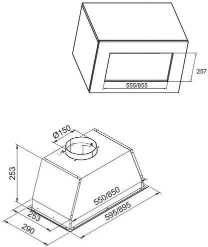 Carysil Stainless Steel Built-in Canopy Rangehood 60CM 