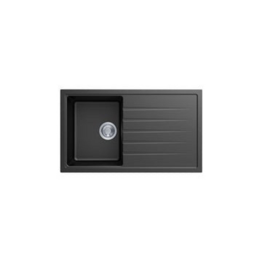 Carysil Vivaldi D100 Single Bowl With Drainer Board Granite Kitchen Sink Top/Flush/Under Mount