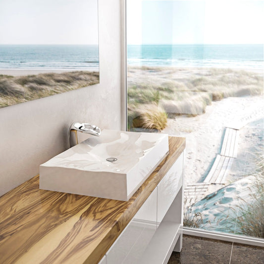 Sternhagen DUNE Above Counter Basin White or Black Glossy Bathroom Basin Sani-Quartz Composite Hight-End