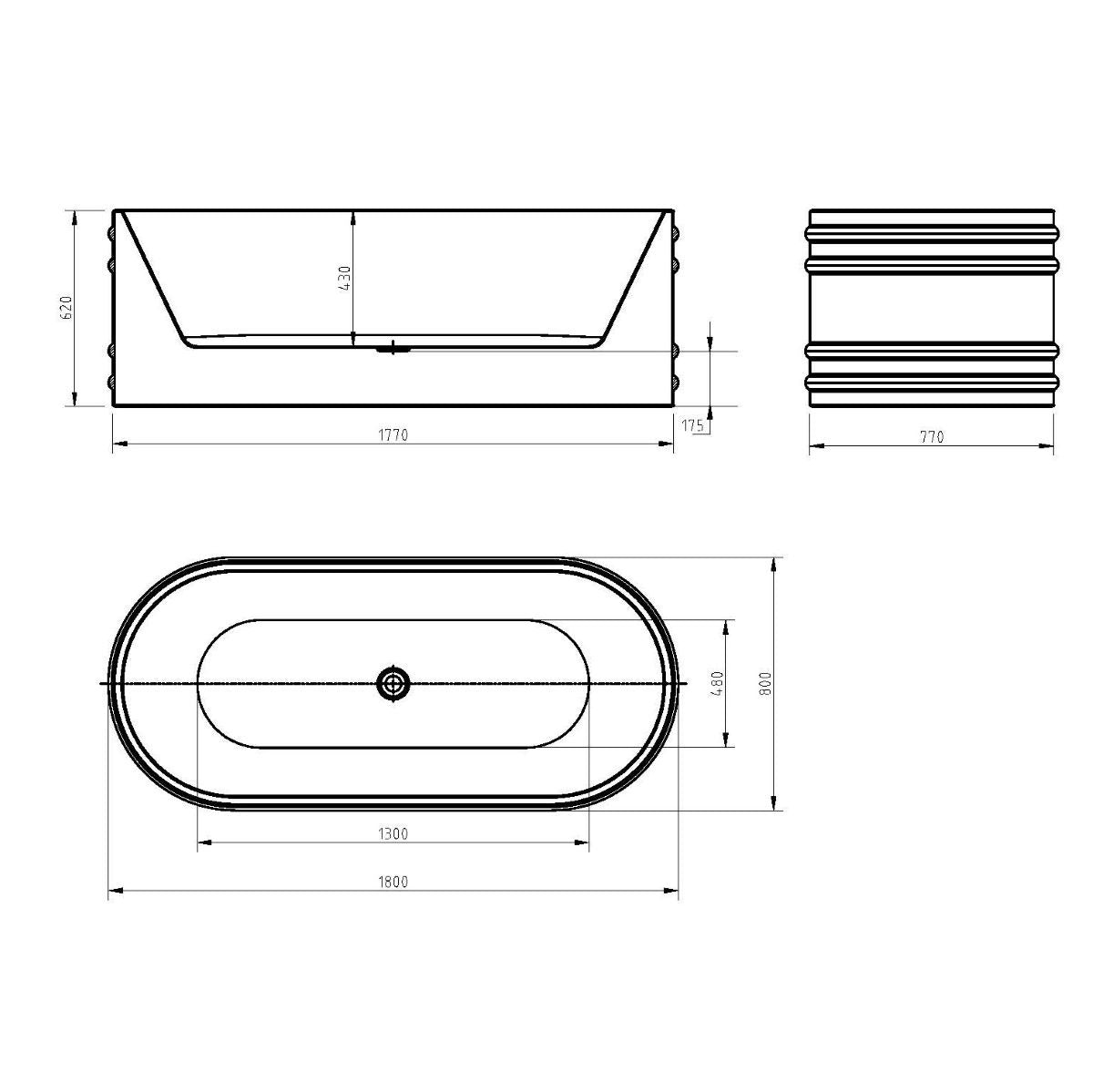 ETERNO Freestanding Bathtub