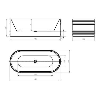 ETERNO Freestanding Bathtub