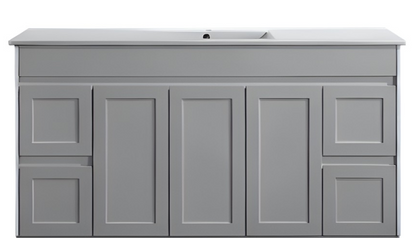 Luna Wall Hung Vanity - Matte Grey 