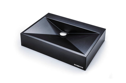 Sternhagen Above Counter Basin White or Black Glossy Bathroom Wash Basin Sani-Quartz Composite Golden Cut