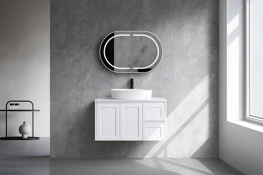 Luna Wall Hung Vanity - 4 Colors & 6 Sizes Available