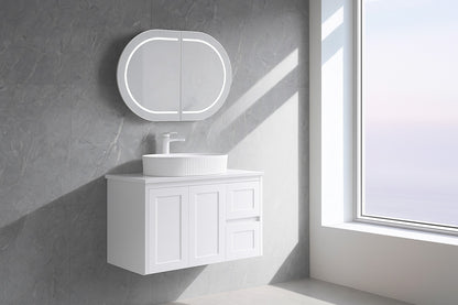 Luna Wall Hung Vanity - 4 Colors & 6 Sizes Available
