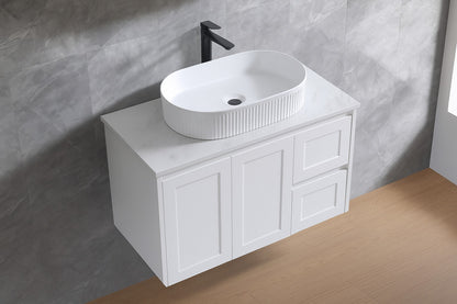 Luna Wall Hung Vanity - 4 Colors & 6 Sizes Available