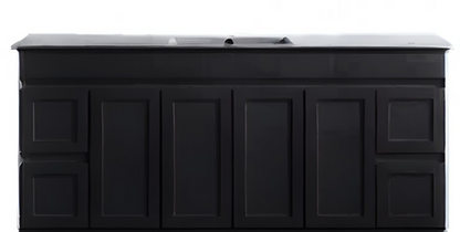 Luna Wall Hung Vanity - Matte Black 