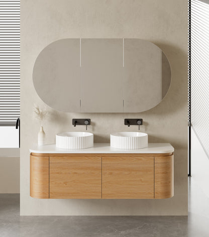 MILAN Wall Hung Vanity - in 3 Sizes with Stone Top