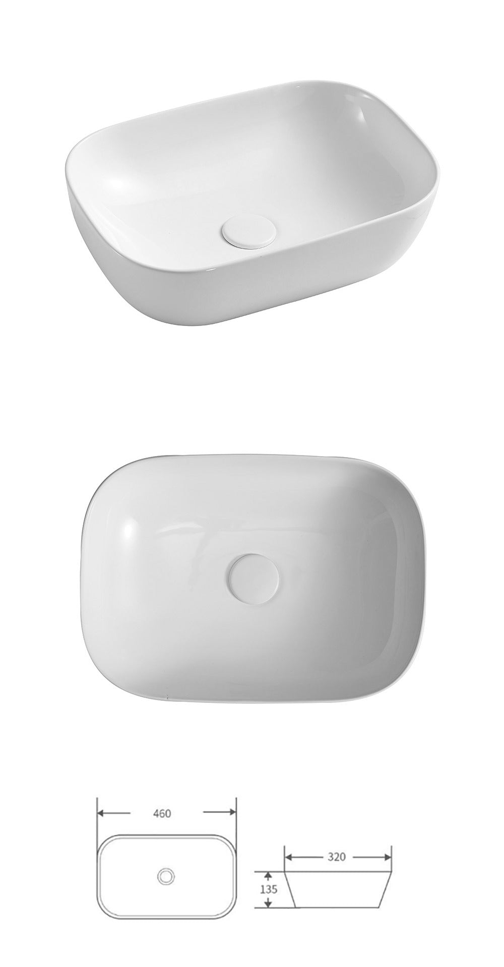 Minuet Above Counter Basin - 3 Colors Available