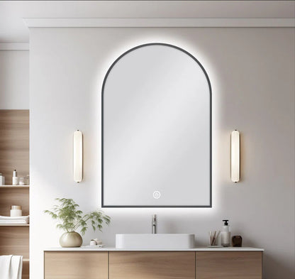 Arched LED Mirror 600 X 900mm Framed Carysil - in 4 Colors