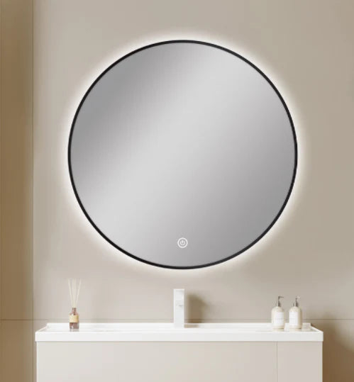 Round LED Mirror 750mm Framed Carysil - in 4 Colors