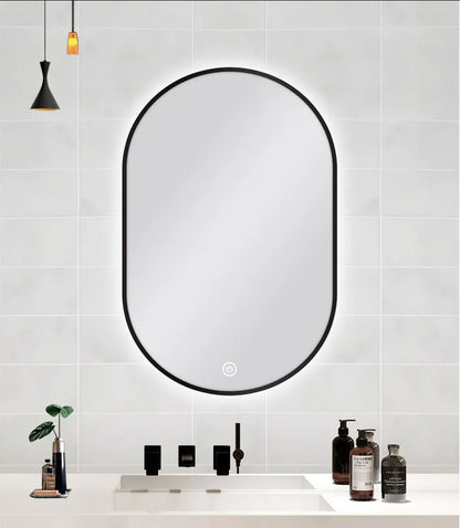 Oval Shape LED Mirror 600*900mm Framed Carysil