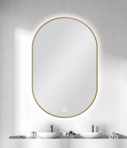 Oval Shape LED Mirror 600*900mm Framed Carysil