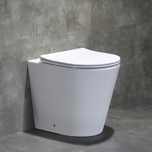 BOSTON Tornado Rimless in-wall Floor Toilet Pan – Gloss White