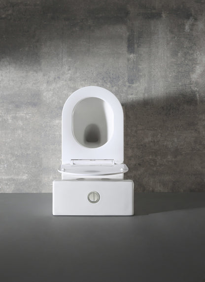 ROYAL Rimless Back to wall Nano Cistern and Toilet Suite – Gloss White