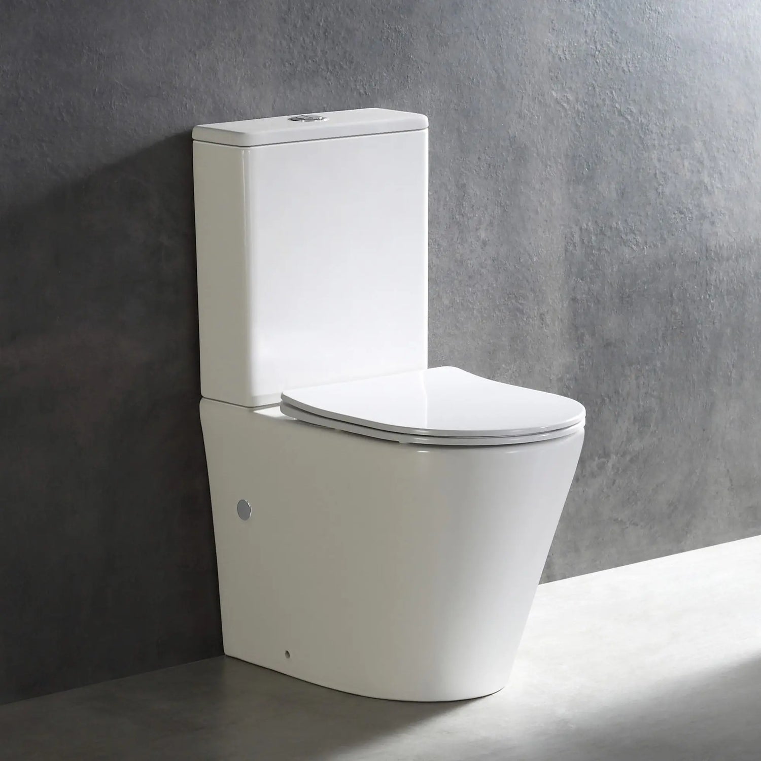 NOVEL Rimless Nano Ceramic Back to wall Toilet Suite – Gloss White 