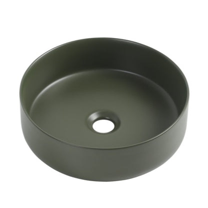 Forest Green Above Counter Ceramic Basin - 360x360x120mm