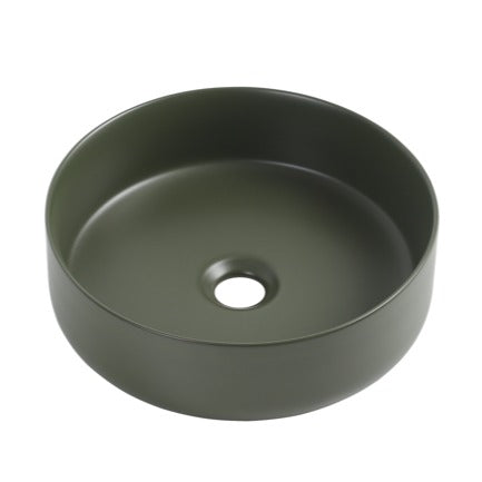 Forest Green Above Counter Ceramic Basin - 360x360x120mm