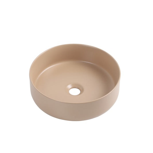 Matte Khaki Above Counter Ceramic Basin - 360x360x120mm