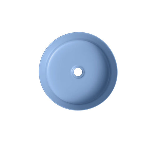 Matte Blue Above Counter Ceramic Basin - 360x360x120mm