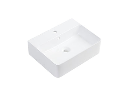 Gloss White Above Counter Ceramic Basin - 520x420x155mm