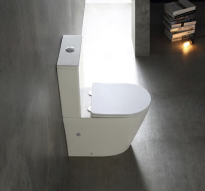 NOVEL Rimless Nano Ceramic Back to wall Toilet Suite – Gloss White