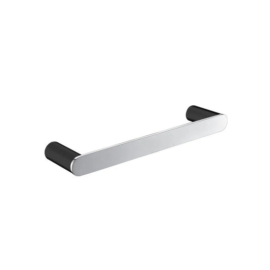 RUSHY Black & Chrome Towel Ring 300mm