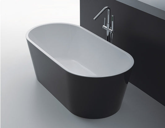 OSLO Freestanding Bathtub - Black or White - in 3 Sizes (1400mm,1500mmm,1700mm)