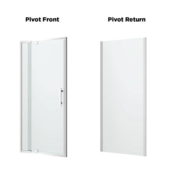 LOUVE Square Pivot Shower Screen - 5 Sizes & 2 Color's Available