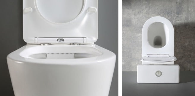 ROYAL Rimless Back to wall Nano Cistern and Toilet Suite – Gloss White