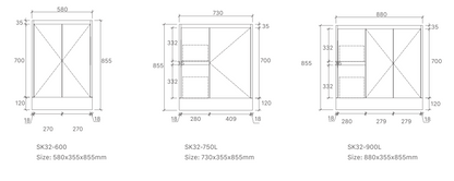 Sierra Freestanding Vanity 600mm-900mm