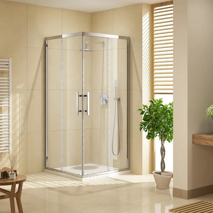 LOUVE SQUARE SLIDER SHOWER SCREEN - 2 Sizes & 2 Color's Available