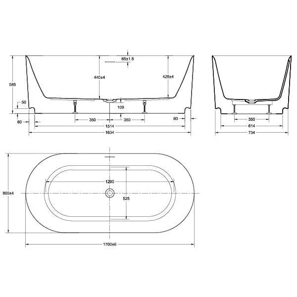 Stria Freestanding Bathtub - Available in 2 Sizes