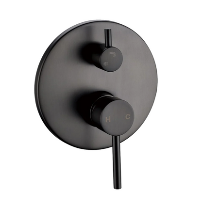 LUCID PIN Round Chrome Shower/Bath Mixer Diverter (In 5 color)