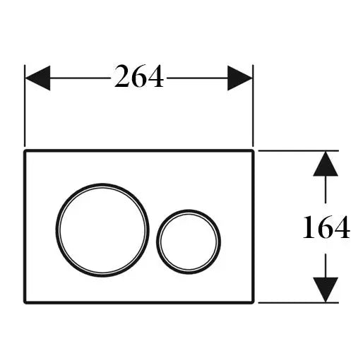 Sigma 20  — Round Dual Flush Button 