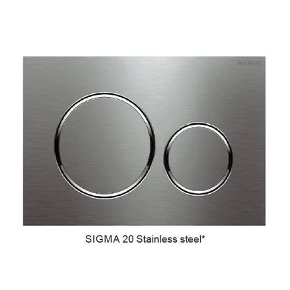Sigma 20 Stainless Steel — Round Dual Flush Button 