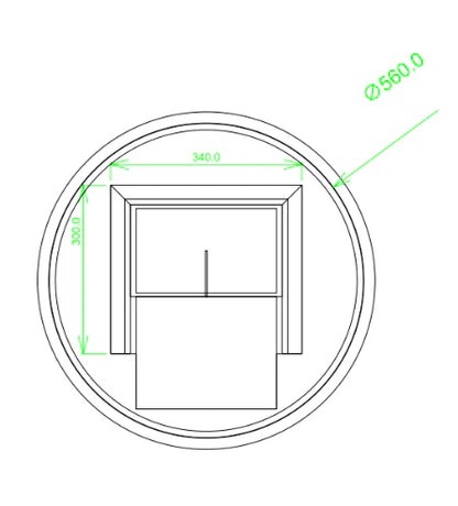 Round LED Mirror 3 Color Lighting Touch Sensor Switch Defogger Pad Wall Mounted - Lighting on the back