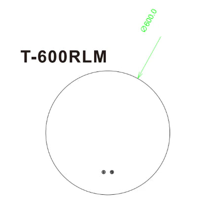 Round LED Mirror 3 Color Lighting Touch Sensor Switch Defogger Pad Wall Mounted - Lighting on the back