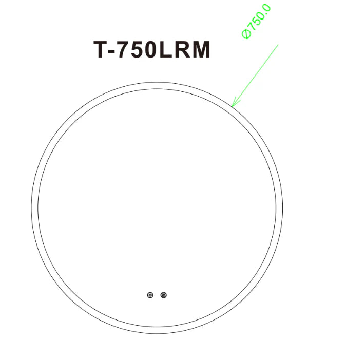 Round LED Mirror 3 Color Lighting Touch Sensor Switch Defogger Pad Wall Mounted - Lighting on the rim