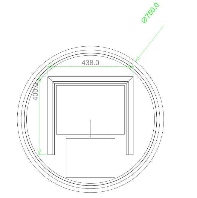 Round LED Mirror 3 Color Lighting Touch Sensor Switch Defogger Pad Wall Mounted - Lighting on the rim