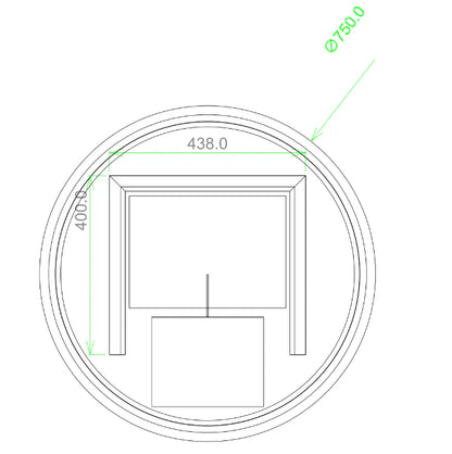 Round LED Mirror 3 Color Lighting Touch Sensor Switch Defogger Pad Wall Mounted - Lighting on the rim