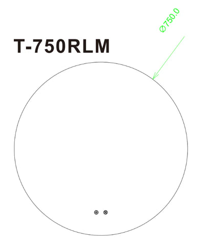 Round LED Mirror 3 Color Lighting Touch Sensor Switch Defogger Pad Wall Mounted - Lighting on the back